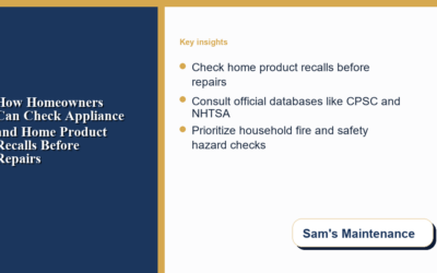 How Homeowners Can Check Appliance and Home Product Recalls Before Repairs